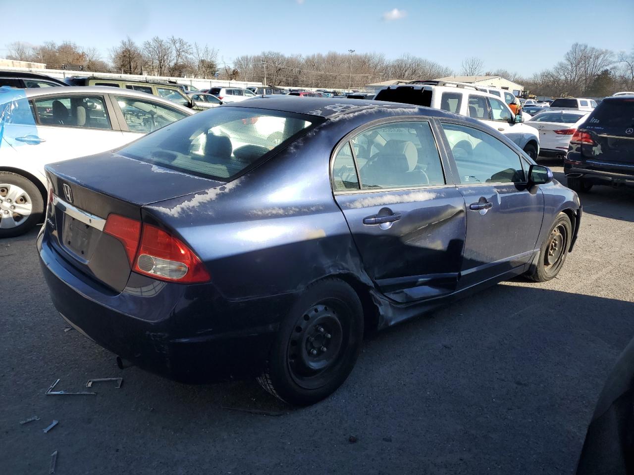 2010 Honda Civic VIN 2HGFA1F55AH555010 Copart auction photo, side damage thumbnail 3