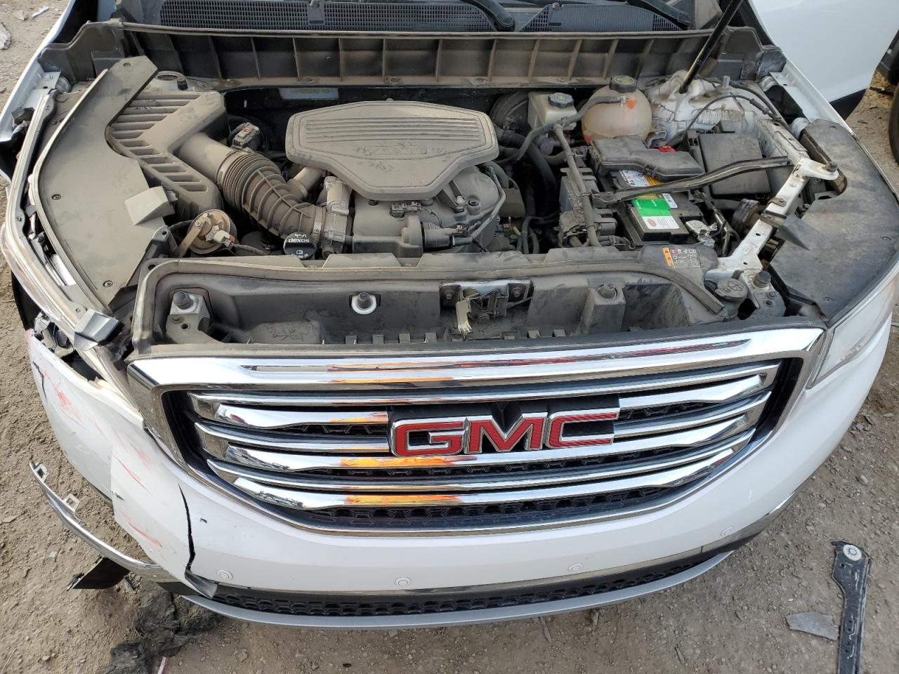 2018 GMC Acadia VIN 1GKKNMLS4JZ135014 Copart auction photo, front end / side damage thumbnail 12