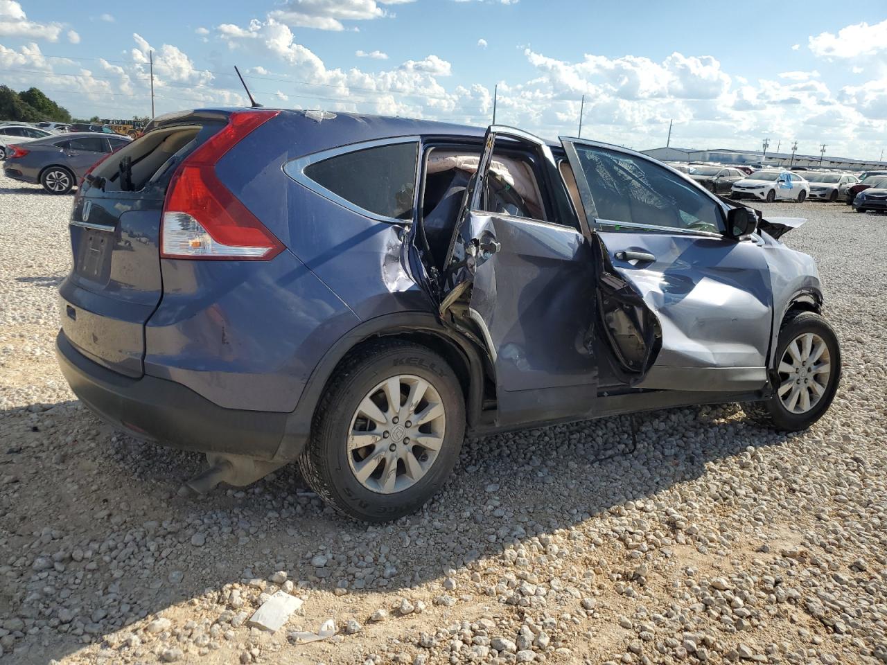 2014 Honda CR-V VIN 3CZRM3H37EG707590 Copart auction photo, all over damage thumbnail 3