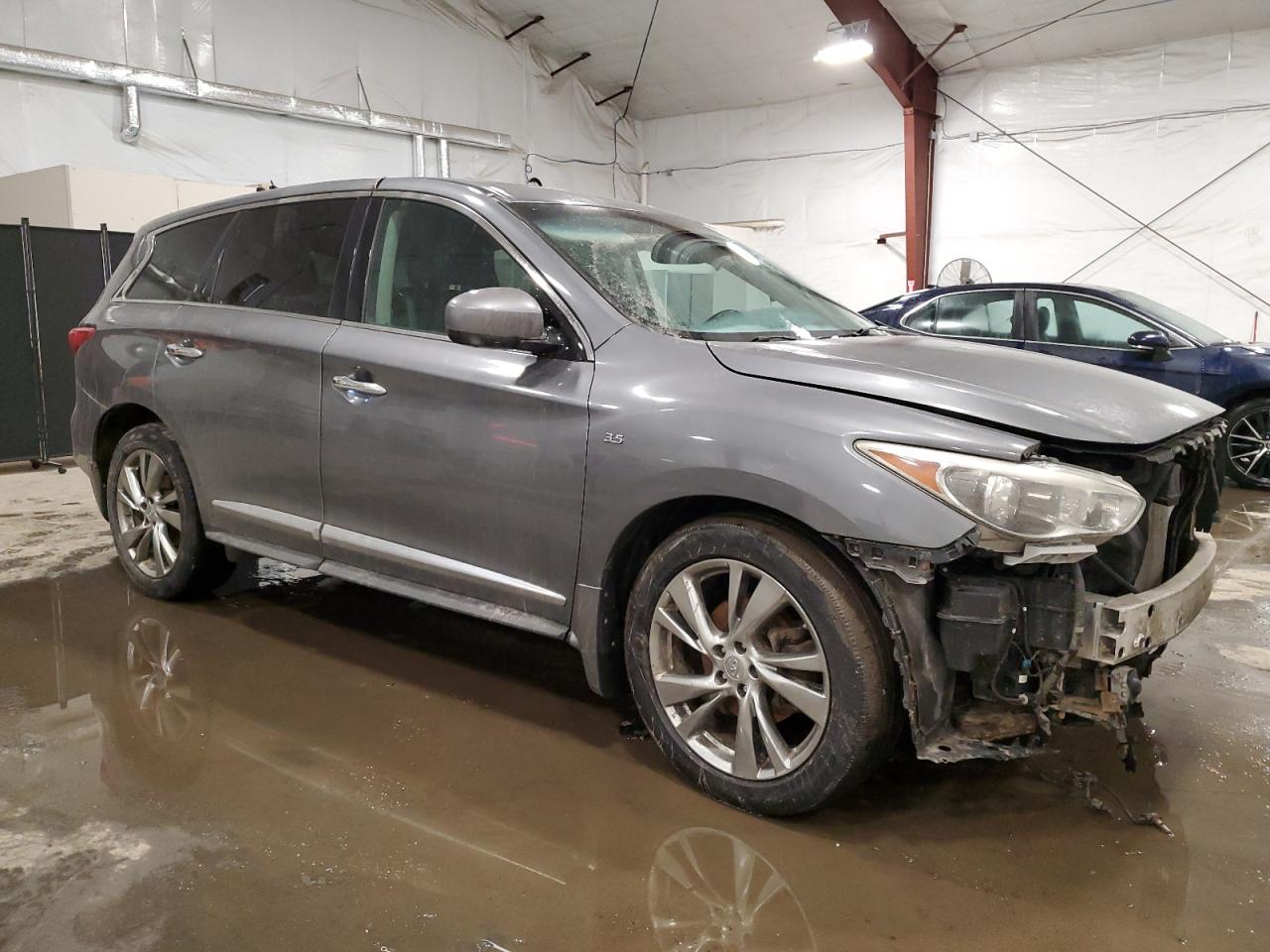 2015 Infiniti QX60 VIN 5N1AL0MM2FC518459 Copart auction photo, front end / side damage thumbnail 4