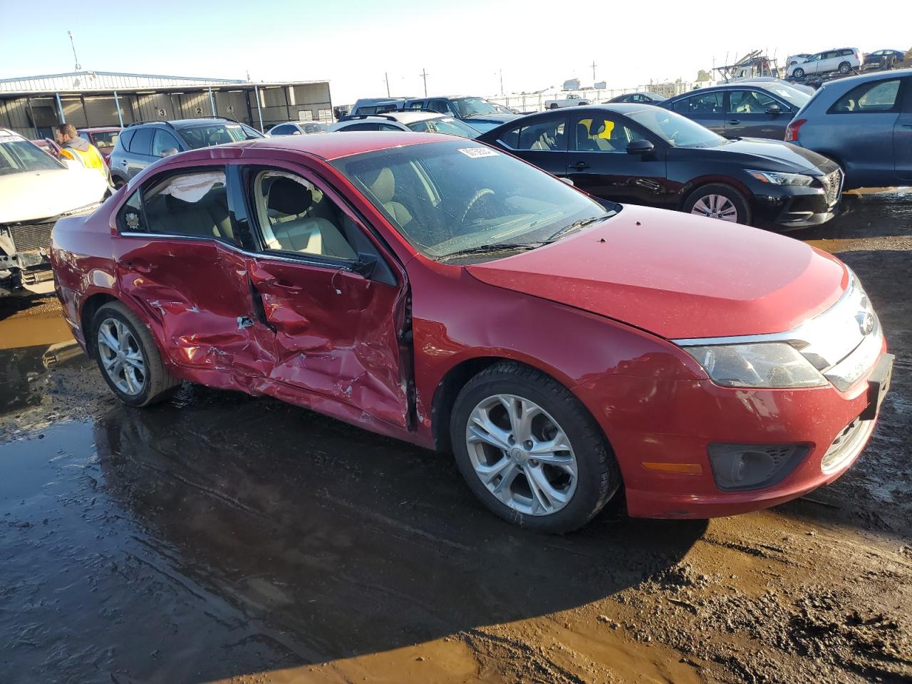 2012 Ford Fusion VIN 3FAHP0HA8CR357349 Copart auction photo, side / rear end damage thumbnail 4