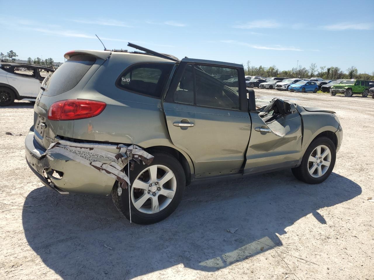 2009 Hyundai Santa Fe VIN 5NMSH13E49H327562 Copart auction photo, top/roof / all over damage thumbnail 3