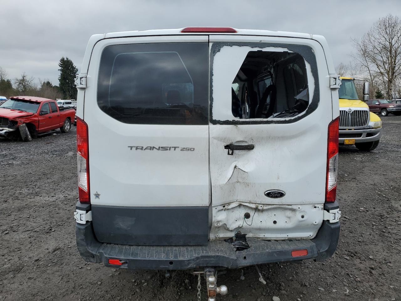 2015 Ford Transit VIN 1FTNR1YM3FKA41244 Copart auction photo, rear end / side damage thumbnail 6