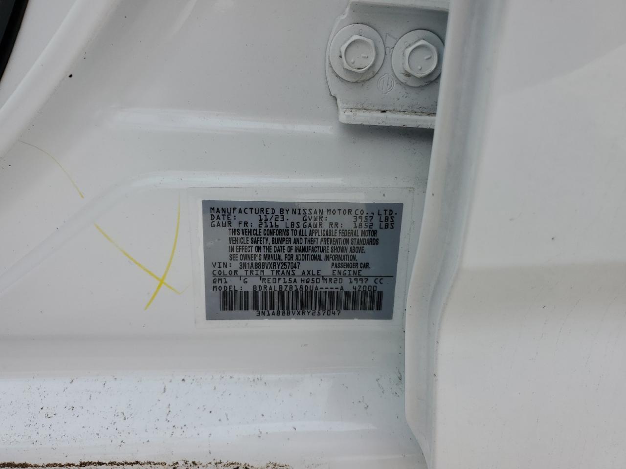 2024 Nissan Sentra VIN 3N1AB8BVXRY257047 Copart auction photo, water/flood damage thumbnail 13