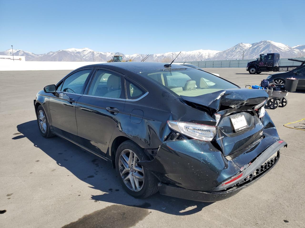 2014 Ford Fusion VIN 3FA6P0HD1ER316050 Copart auction photo, rear end damage thumbnail 2