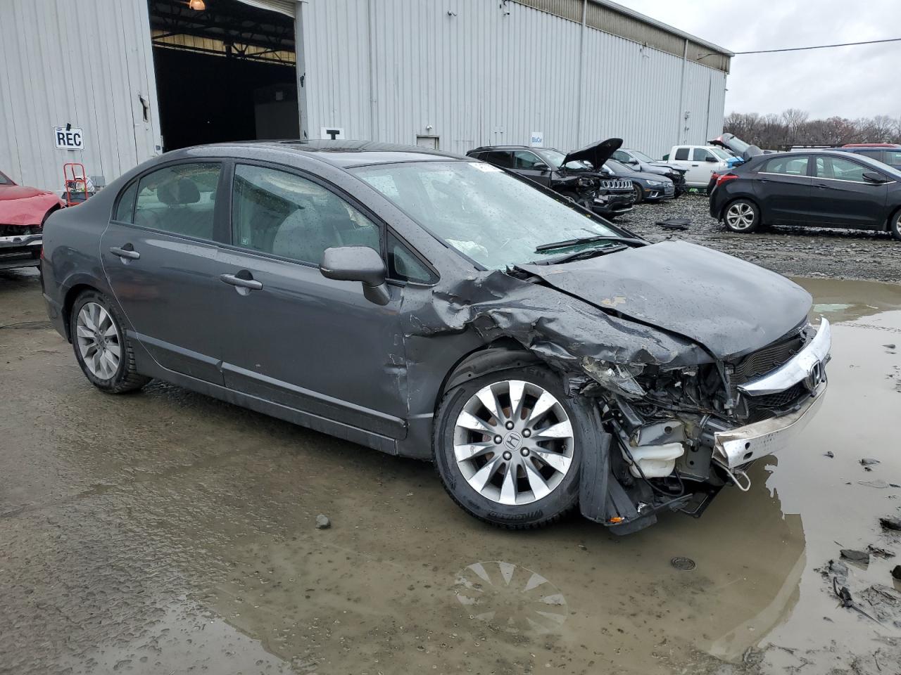 2011 Honda Civic VIN 2HGFA1F96BH525633 Copart auction photo, front end / undercarriage damage thumbnail 4