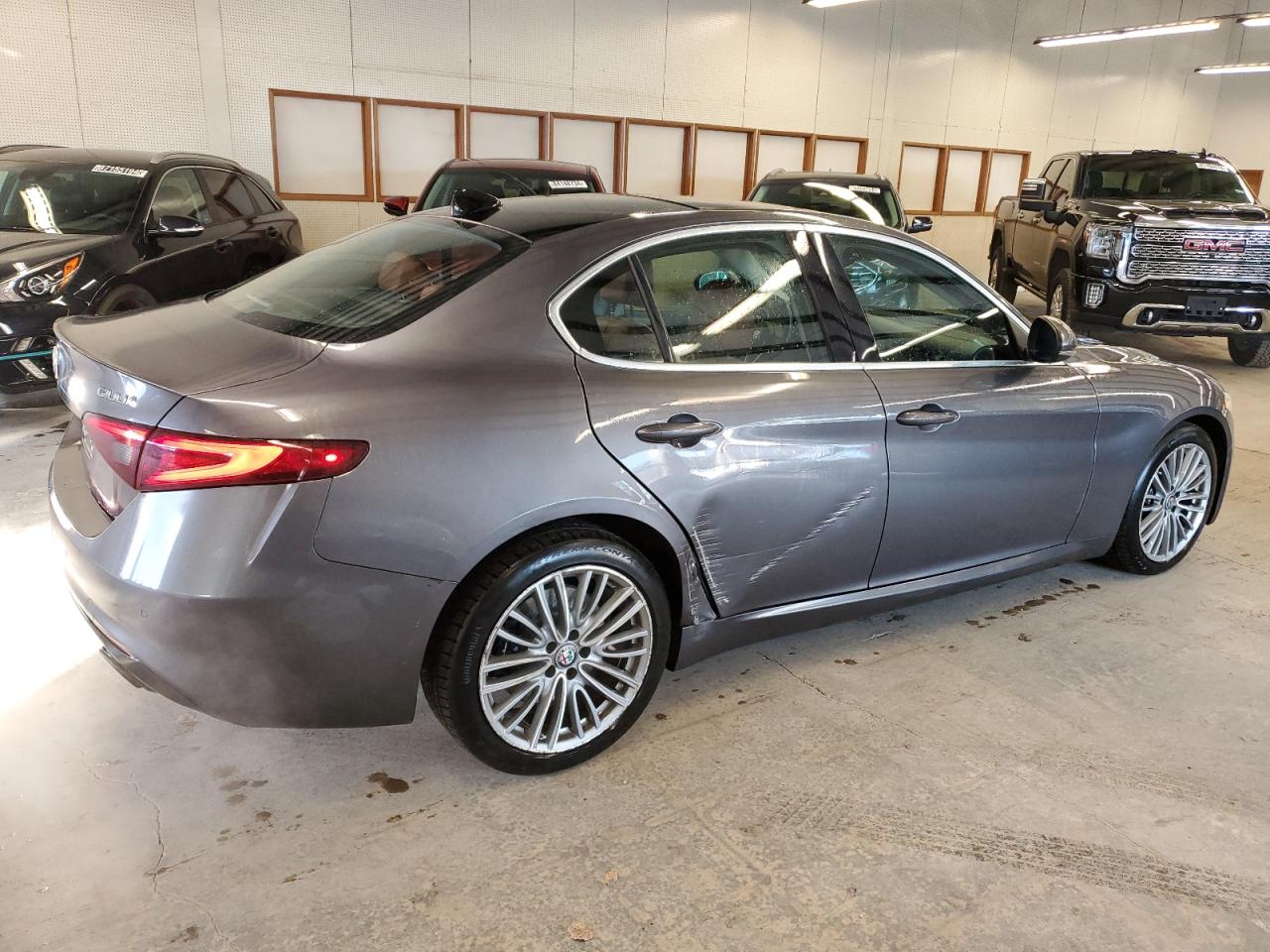 2018 Alfa Romeo Giulia VIN ZARFAEEN8J7570402 Copart auction photo, side damage thumbnail 3