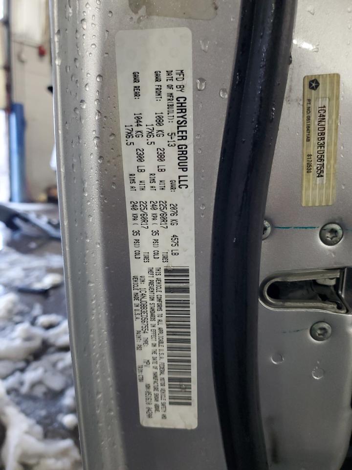 2014 Jeep Compass VIN 1C4NJDBB3ED567554 Copart auction photo, front end damage thumbnail 14
