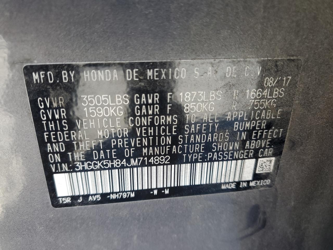 2018 Honda Fit VIN 3HGGK5H84JM714892 Copart auction photo, front end / minor dent/scratches damage thumbnail 12
