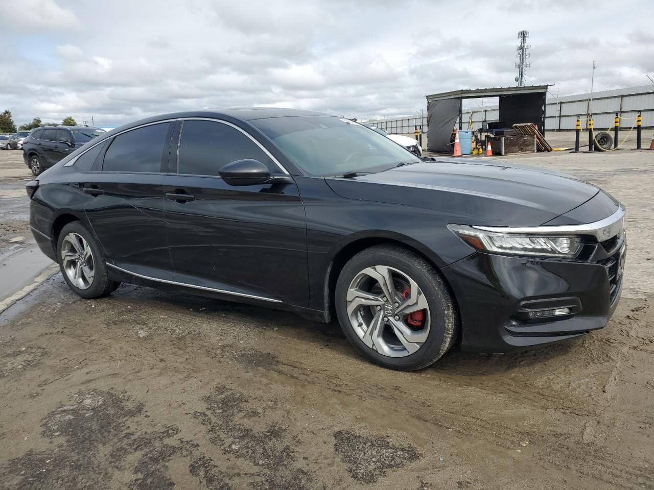 2018 Honda Accord VIN 1HGCV1F4XJA100053 Copart auction photo, front end / side damage thumbnail 4