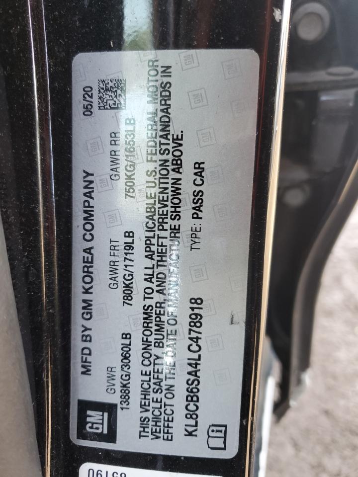 2020 Chevrolet Spark VIN KL8CB6SA4LC478918 Copart auction photo, all over damage thumbnail 13