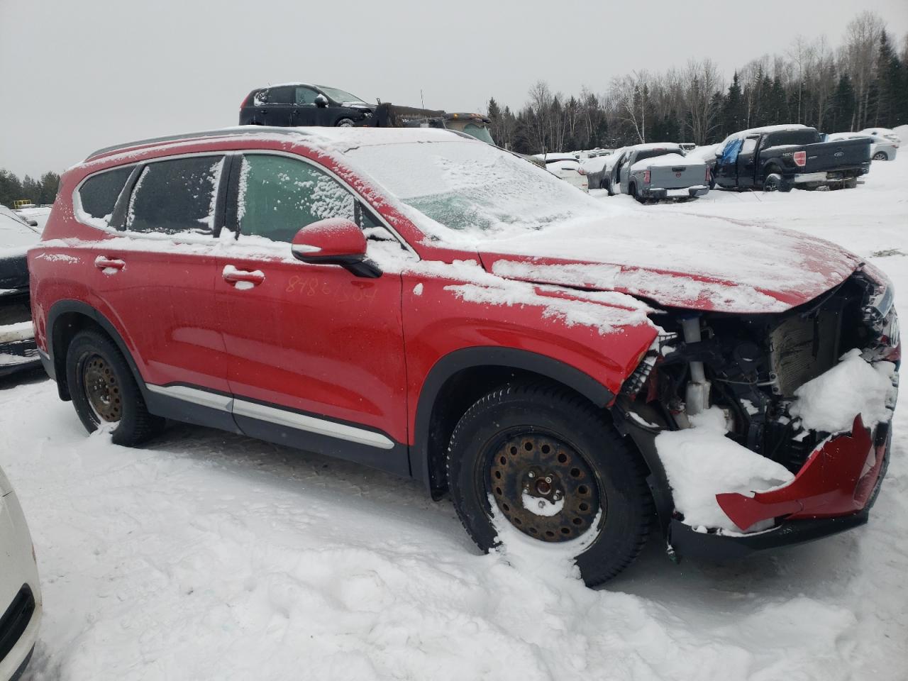 2020 Hyundai Santa Fe VIN 5NMS3CAD9LH227467 Copart auction photo, front end damage thumbnail 4