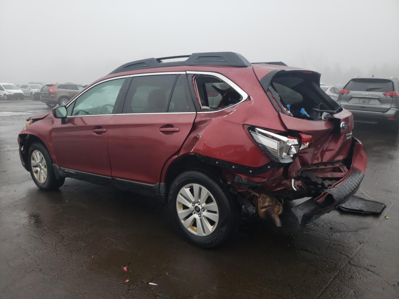 2015 Subaru Outback VIN 4S4BSACC0F3266197 Copart auction photo, rear end / front end damage thumbnail 2