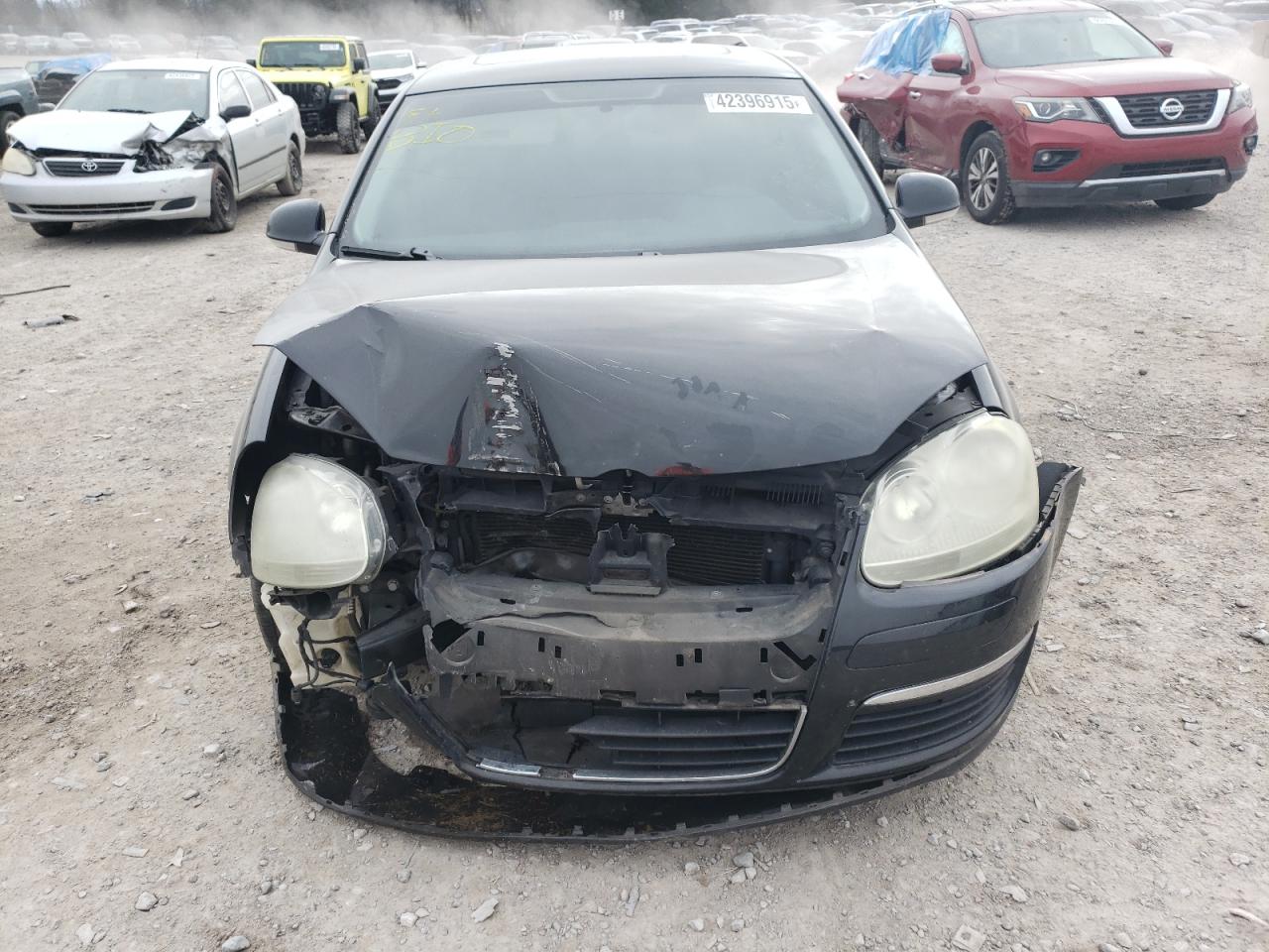 2008 Volkswagen Jetta VIN 3VWRM71K68M166243 Copart auction photo, front end / side damage thumbnail 5