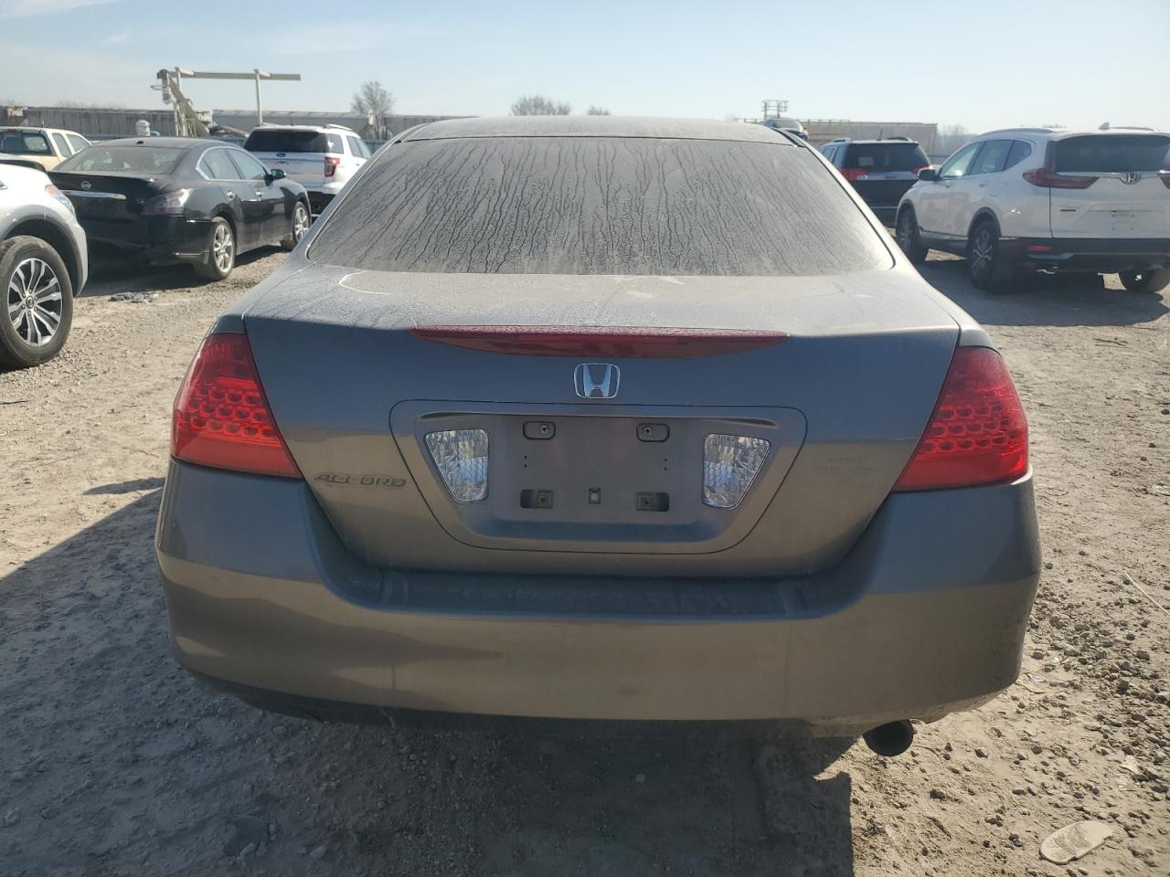 2007 Honda Accord VIN 1HGCM56757A159573 Copart auction photo, top/roof / front end damage thumbnail 6