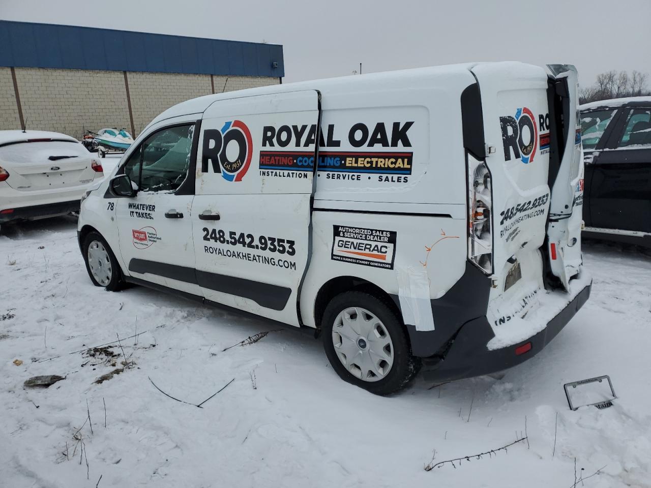 2015 Ford Transit VIN NM0LS7E74F1221767 Copart auction photo, rear end / side damage thumbnail 2