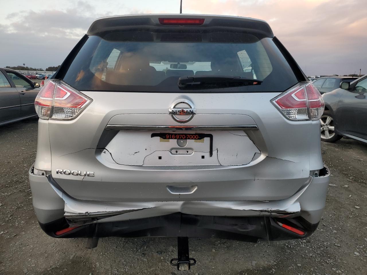 2015 Nissan Rogue VIN KNMAT2MT4FP547140 Copart auction photo, rear end / front end damage thumbnail 6
