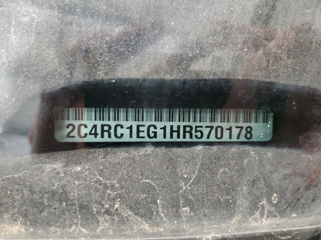 2017 Chrysler Pacifica VIN 2C4RC1EG1HR570178 Copart auction photo, side / front end damage thumbnail 15