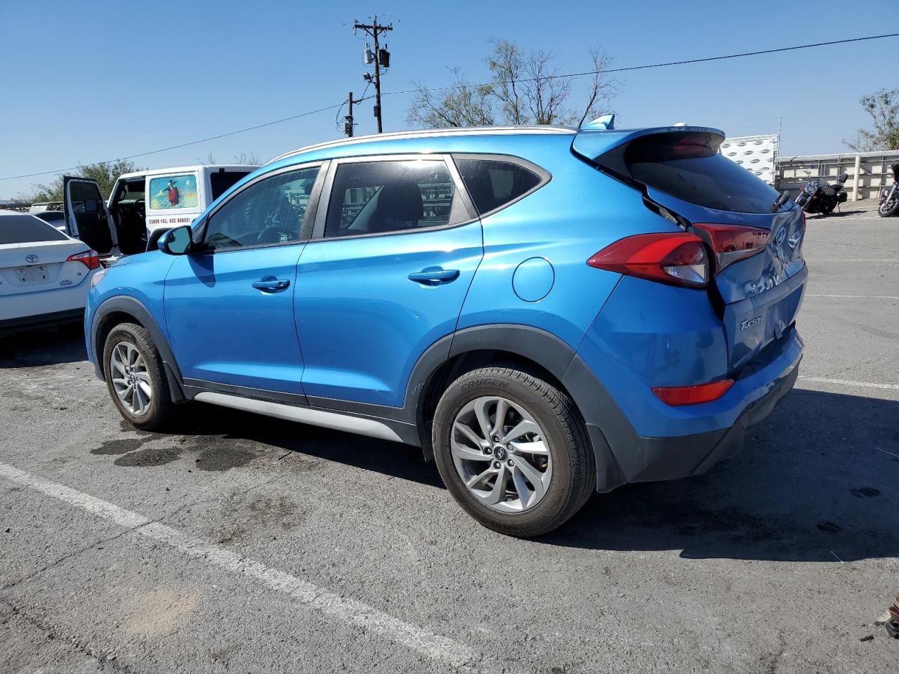 2018 Hyundai Tucson VIN KM8J33A41JU739561 Copart auction photo, rear end / front end damage thumbnail 2