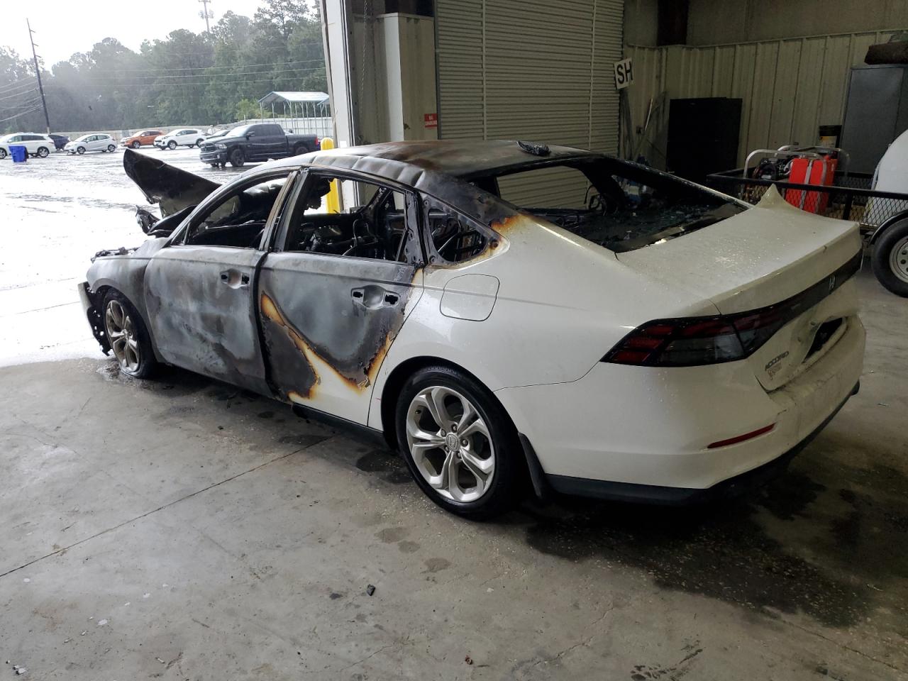 2023 Honda Accord VIN 1HGCY1F22PA042602 Copart auction photo, burn damage thumbnail 2