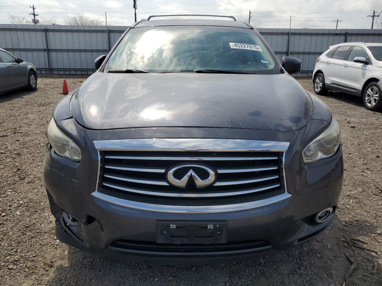 2014 Infiniti QX60 VIN 5N1AL0MN0EC502722 Copart auction photo, front end / minor dent/scratches damage thumbnail 5
