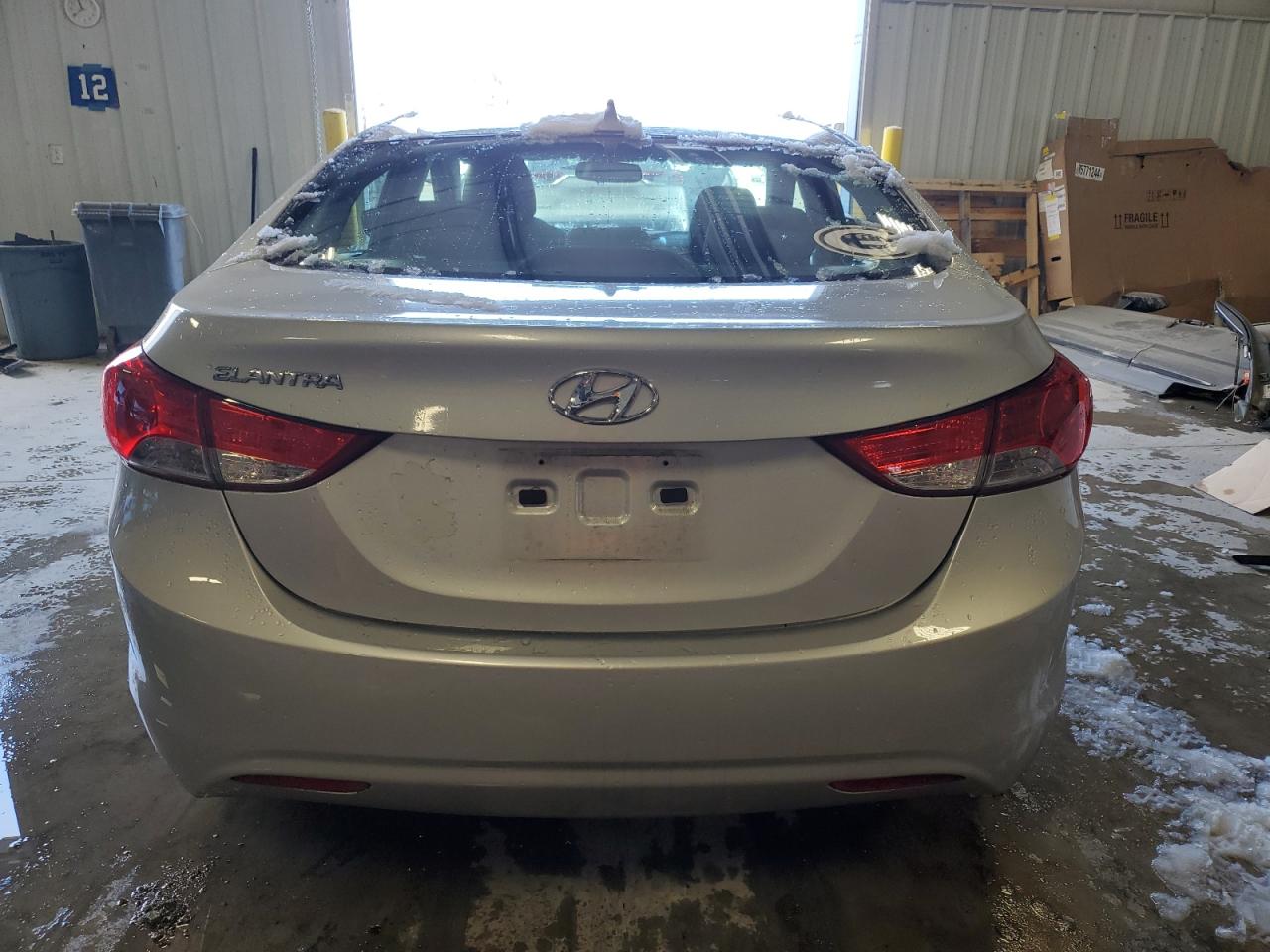 2013 Hyundai Elantra VIN KMHDH4AEXDU955846 Copart auction photo, vandalism damage thumbnail 6