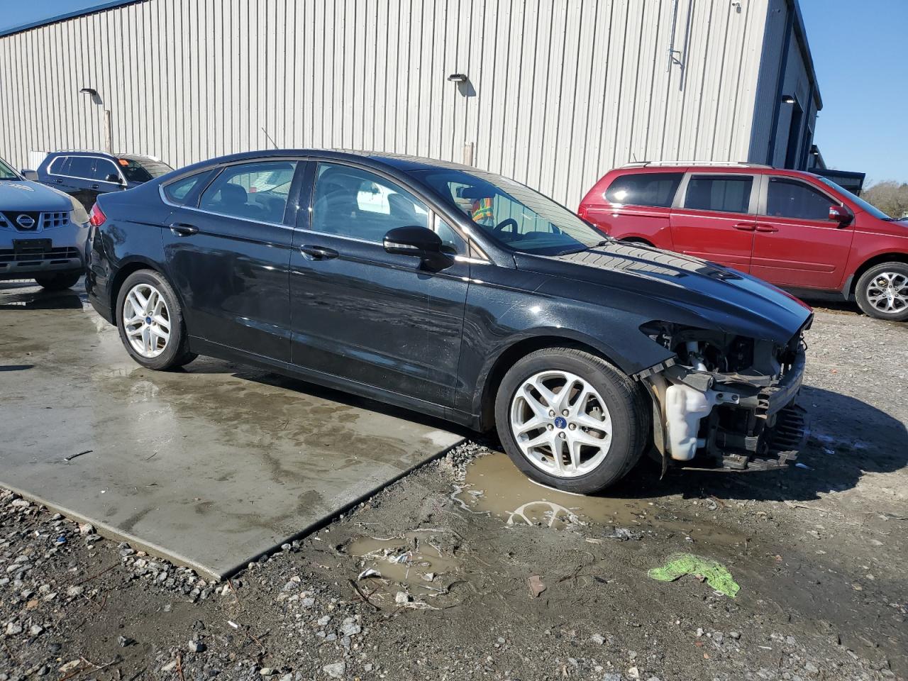 2015 Ford Fusion VIN 1FA6P0H76F5109068 Copart auction photo, front end / side damage thumbnail 4