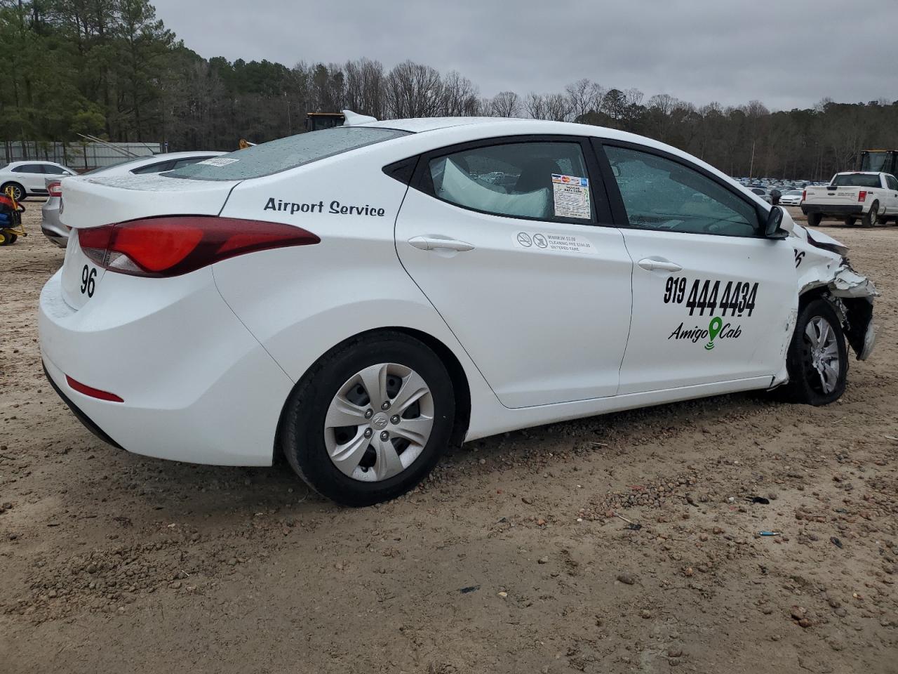 2016 Hyundai Elantra VIN 5NPDH4AE4GH675889 Copart auction photo, front end / side damage thumbnail 3