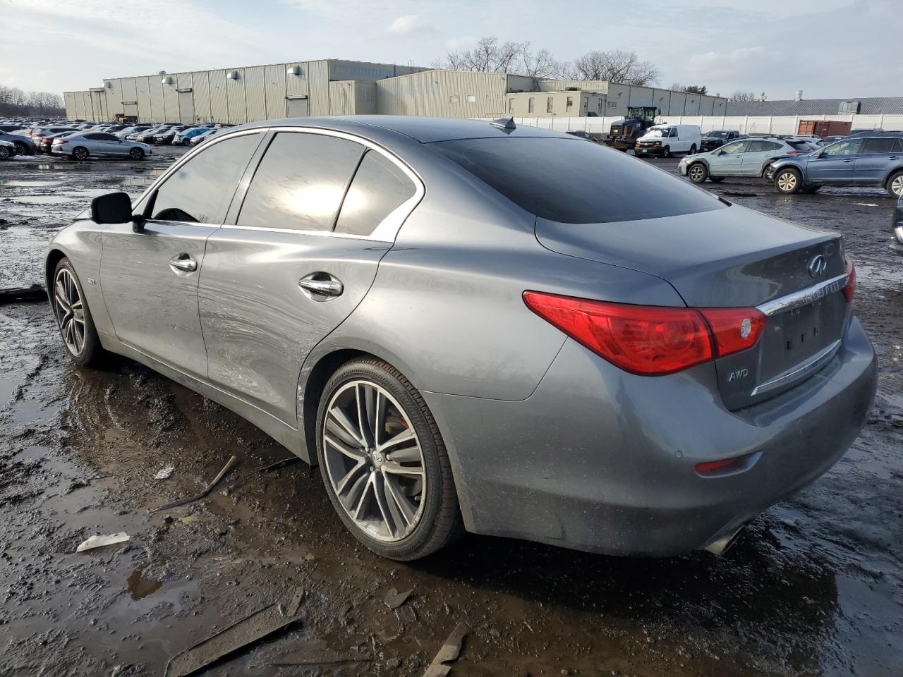 2016 Infiniti Q50 VIN JN1EV7AR9GM340086 Copart auction photo, rear end / side damage thumbnail 2