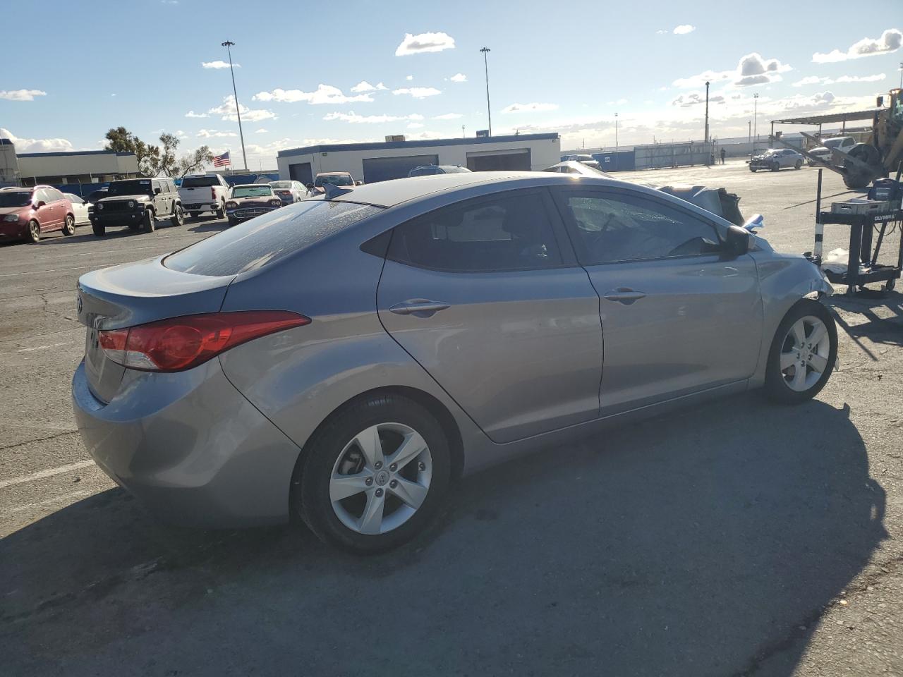 2013 Hyundai Elantra VIN KMHDH4AE6DU997768 Copart auction photo, front end / side damage thumbnail 3