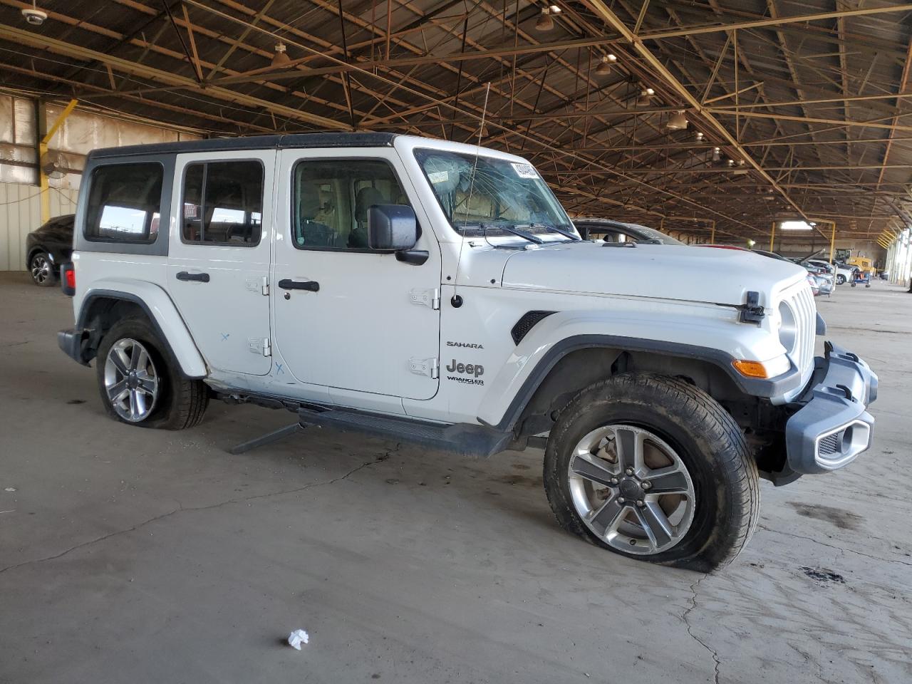 2020 Jeep Wrangler VIN 1C4HJXEN6LW198002 Copart auction photo, front end / side damage thumbnail 4