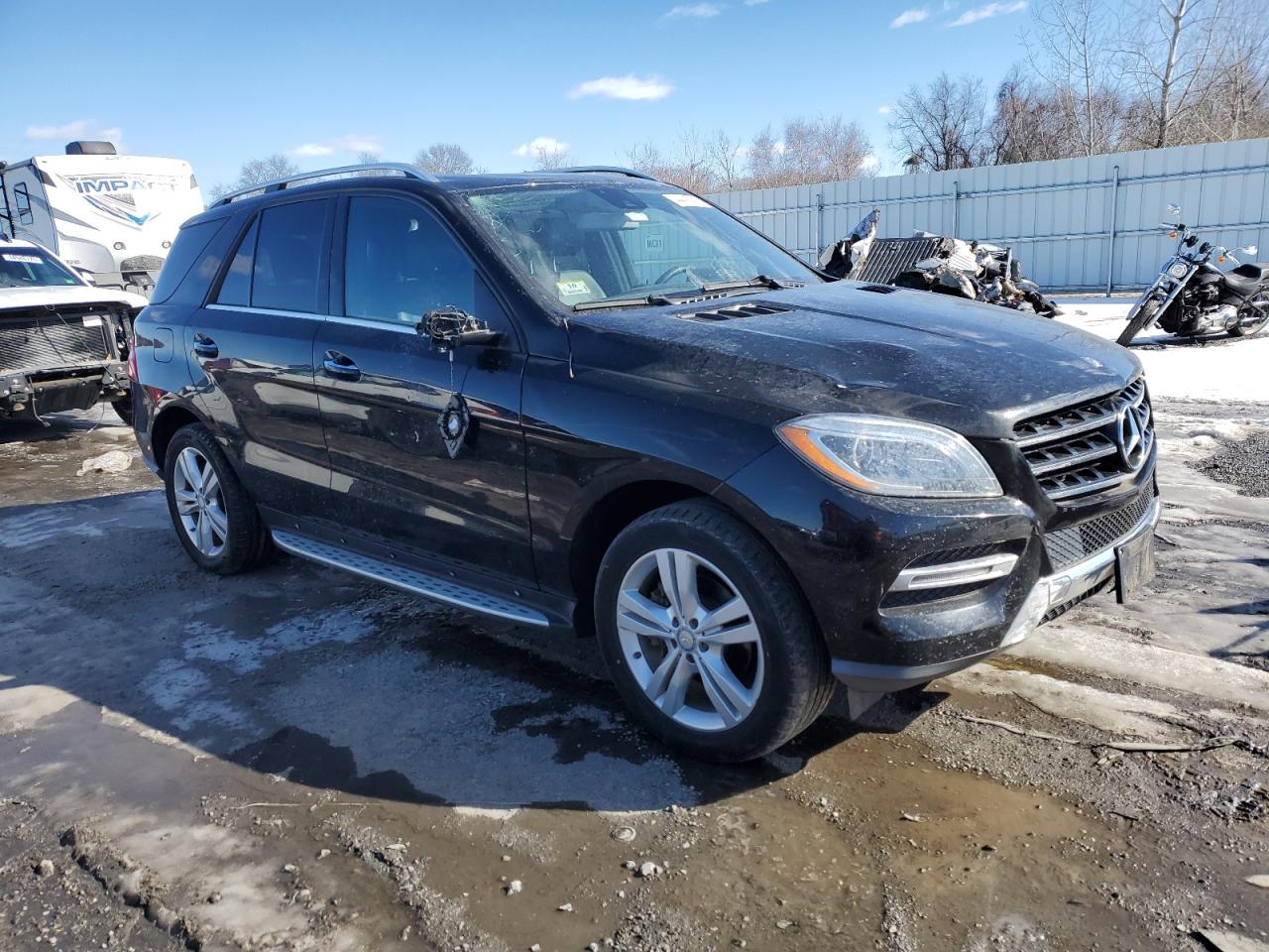 2014 Mercedes-Benz M-klasse VIN 4JGDA5HB3EA271326 Copart auction photo, top/roof damage thumbnail 4