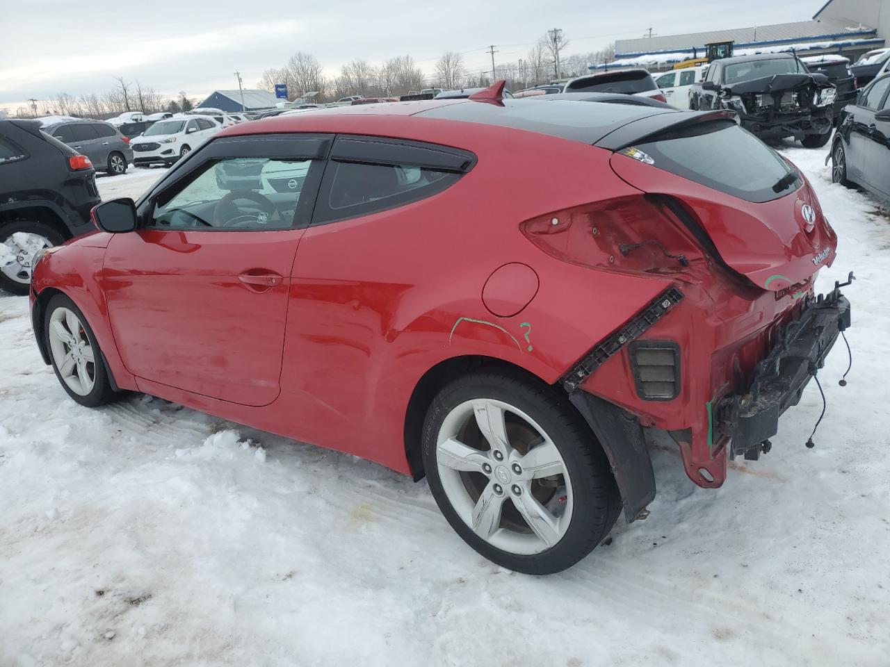 2013 Hyundai Veloster VIN KMHTC6AD4DU088120 Copart auction photo, rear end / minor dent/scratches damage thumbnail 2