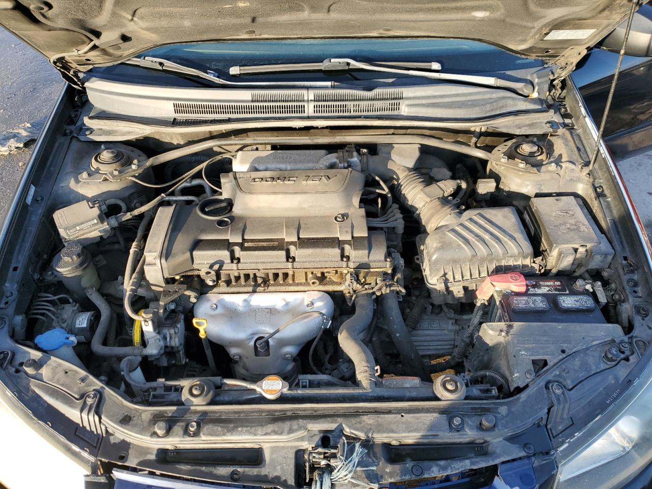 2008 KIA Spectra VIN KNAFE161685017639 Copart auction photo, side damage thumbnail 12