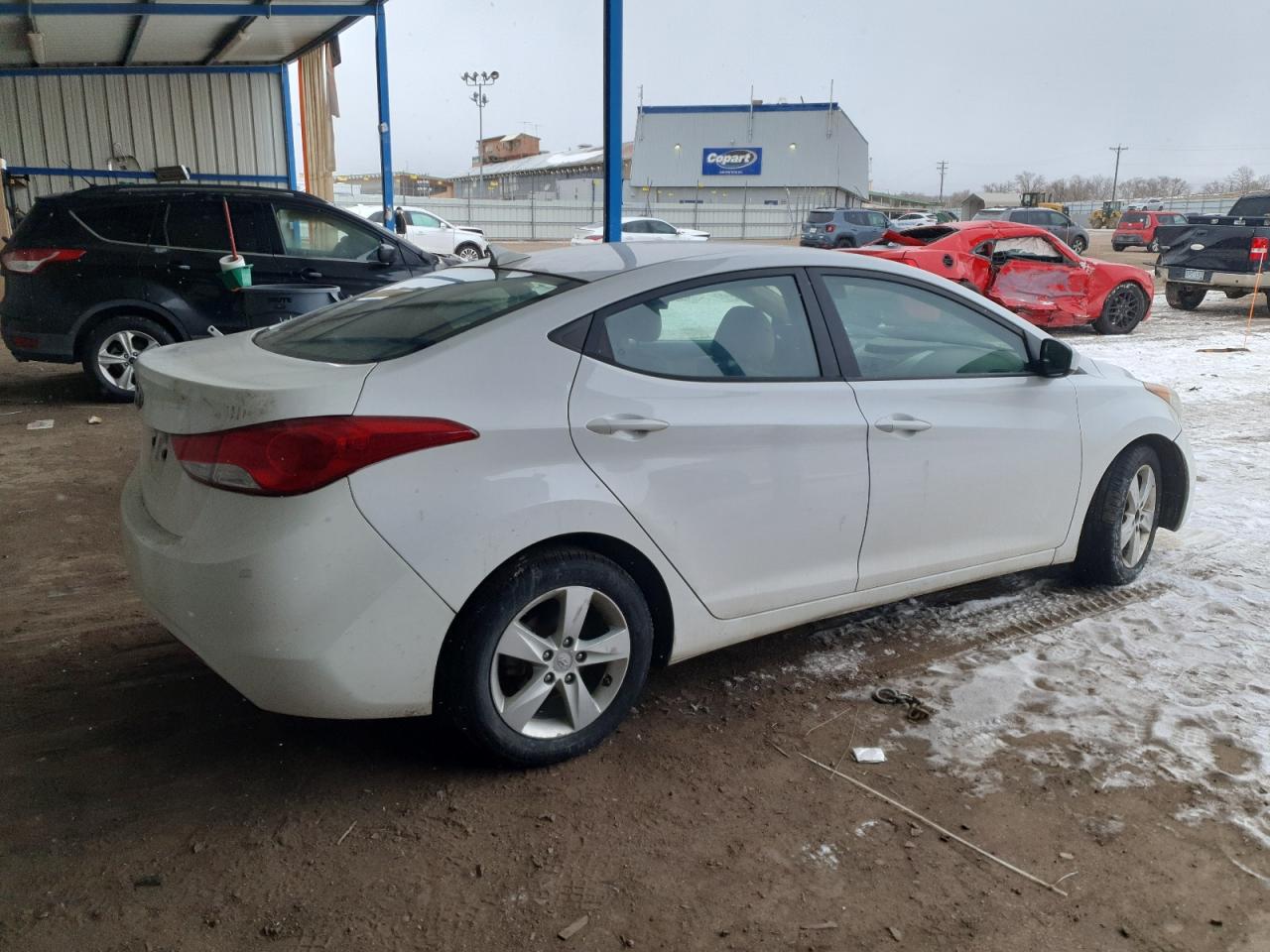 2013 Hyundai Elantra VIN 5NPDH4AE1DH371608 Copart auction photo, front end / undercarriage damage thumbnail 3
