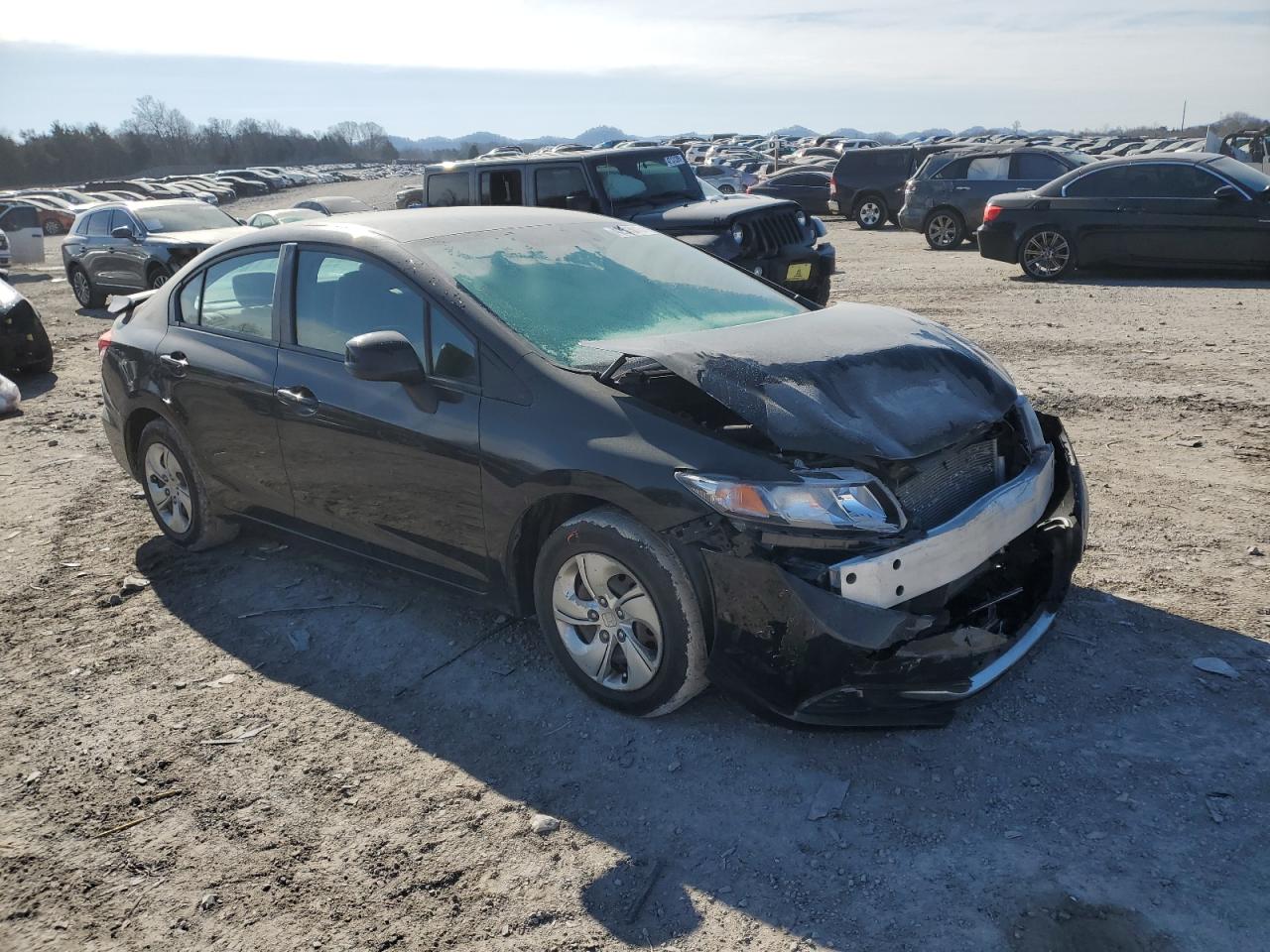 2013 Honda Civic VIN 19XFB2F54DE064526 Copart auction photo, front end damage thumbnail 4