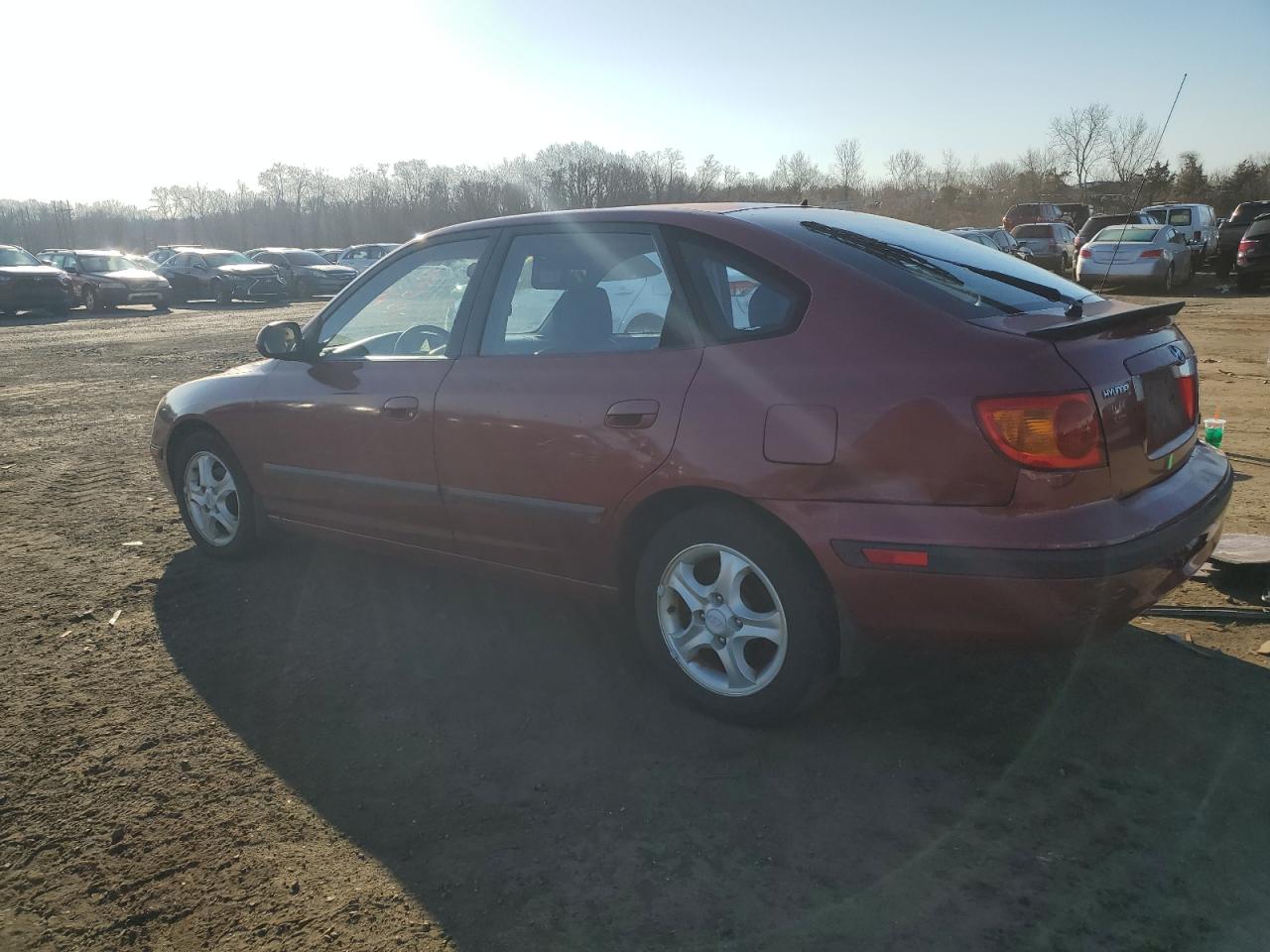 2003 Hyundai Elantra VIN KMHDN55D03U090643 Copart auction photo, front end / rear end damage thumbnail 2