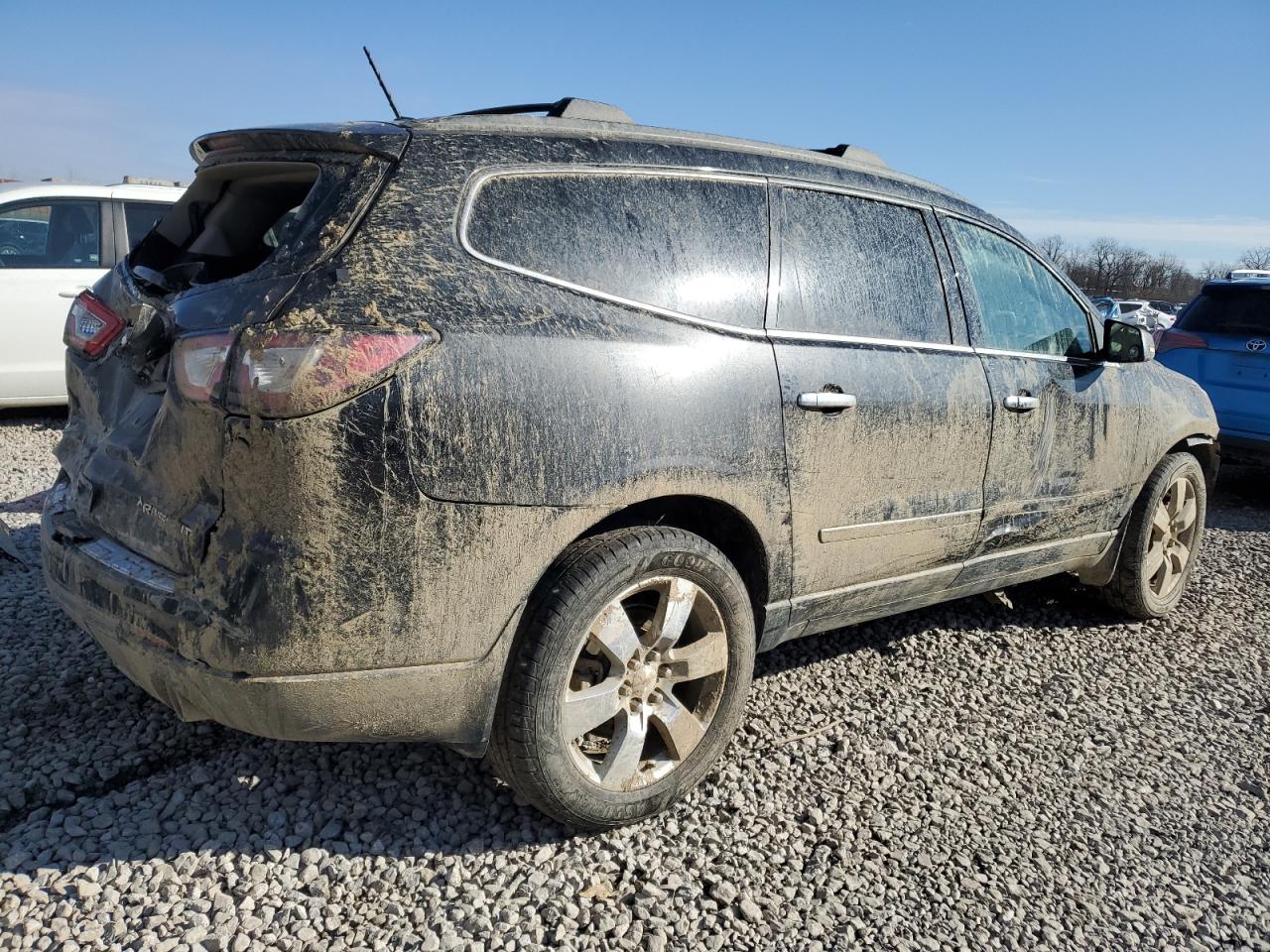 2015 Chevrolet Traverse VIN 1GNKVJKD0FJ138972 Copart auction photo, water/flood / rear end damage thumbnail 3