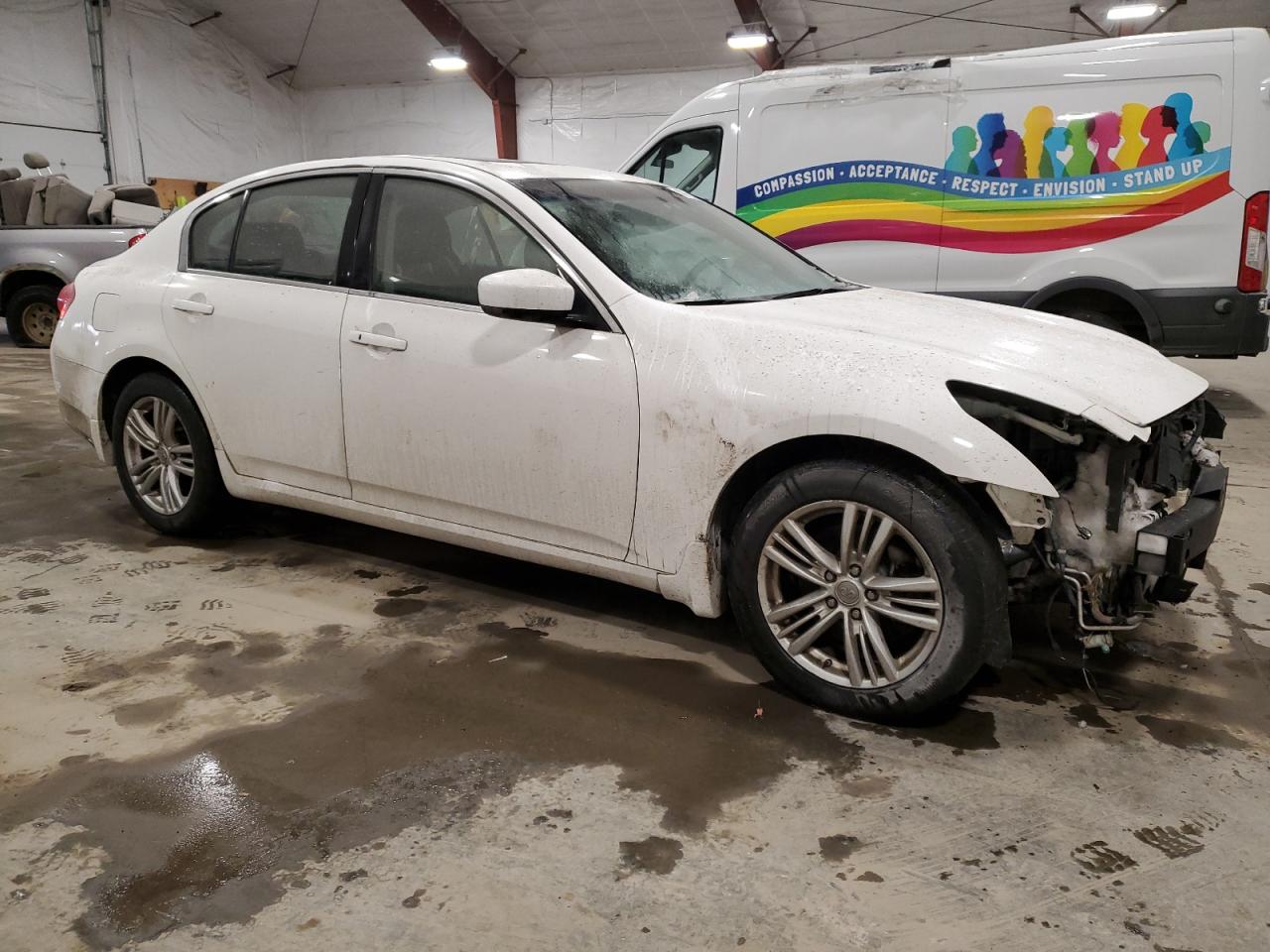 2011 Infiniti G VIN JN1CV6AR7BM355809 Copart auction photo, front end damage thumbnail 4