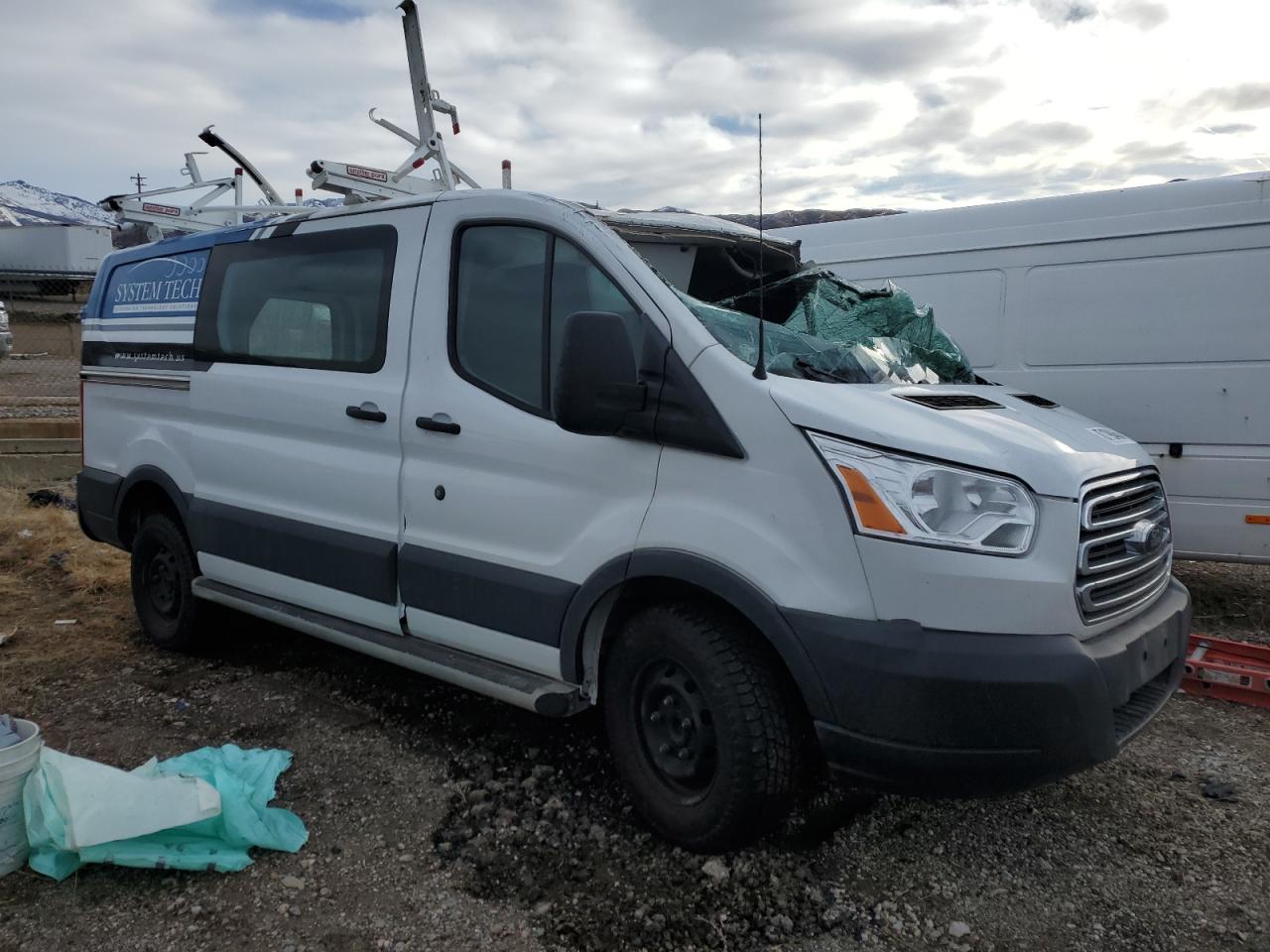 2017 Ford Transit VIN 1FTYR1YM6HKB11030 Copart auction photo, all over damage thumbnail 4