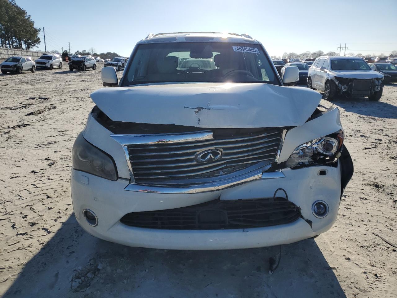2012 Infiniti QX56 VIN JN8AZ2NFXC9517264 Copart auction photo, front end damage thumbnail 5