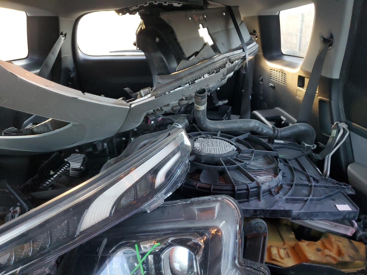 2021 Hyundai Palisade VIN KM8R14HE6MU234603 Copart auction photo, front end / top/roof damage thumbnail 10