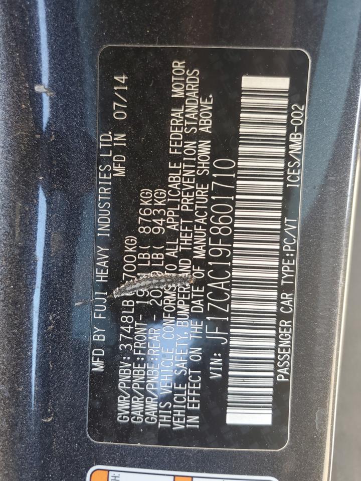 2015 Subaru BRZ VIN JF1ZCAC19F8601710 Copart auction photo, front end damage thumbnail 12