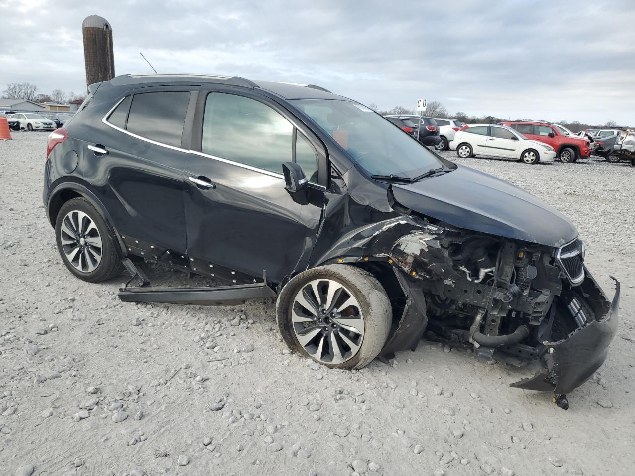 2019 Buick Encore VIN KL4CJGSM7KB701901 Copart auction photo, front end / side damage thumbnail 4