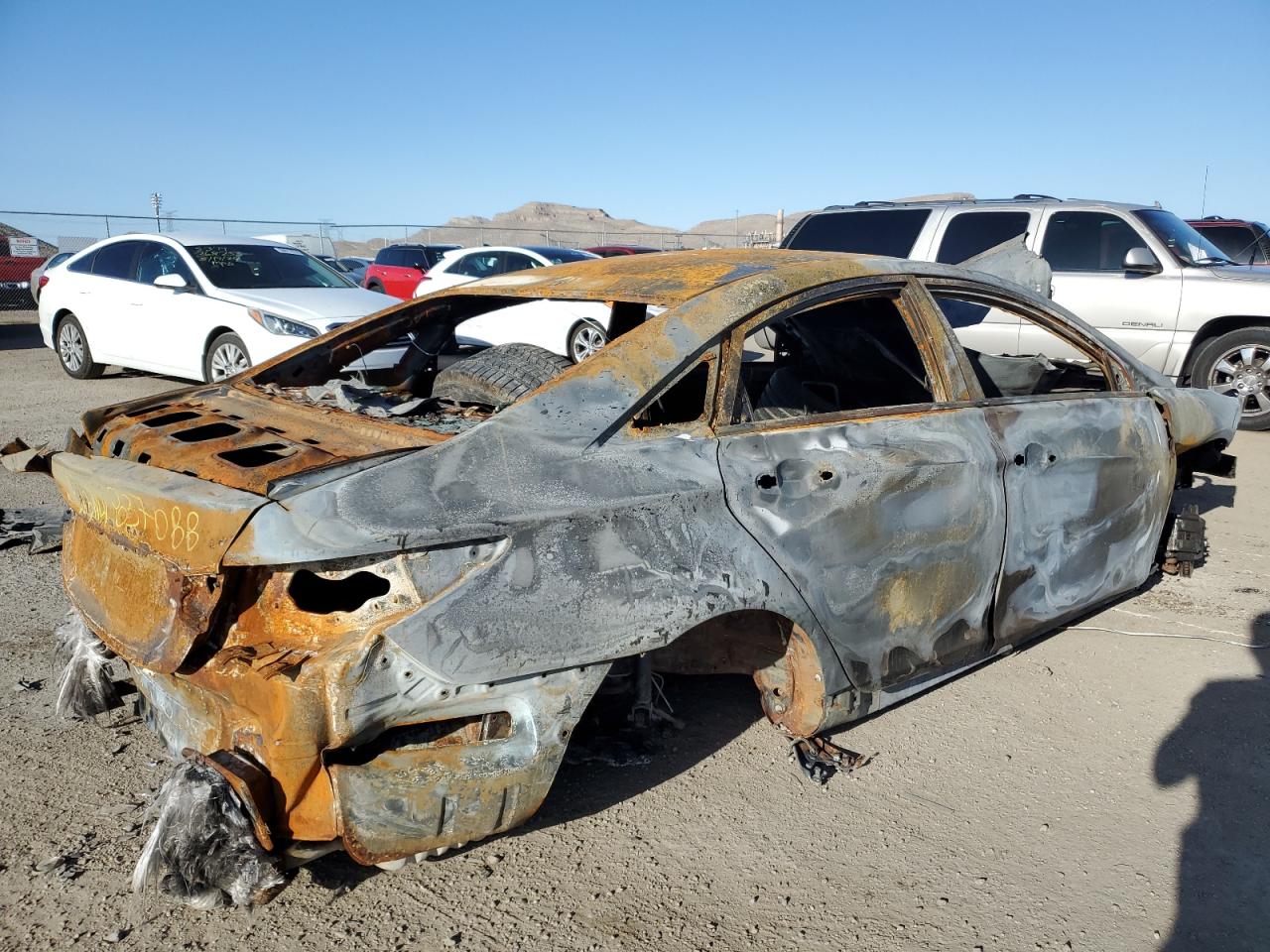 2011 Hyundai Sonata VIN 5NPEC4AC3BH077027 Copart auction photo, burn damage thumbnail 3