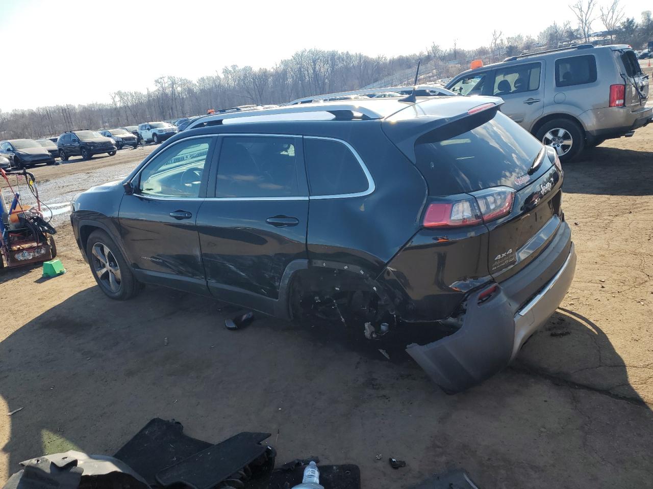 2020 Jeep Grand Cherokee VIN 1C4PJMDX9LD642899 Copart auction photo, side / rear end damage thumbnail 2