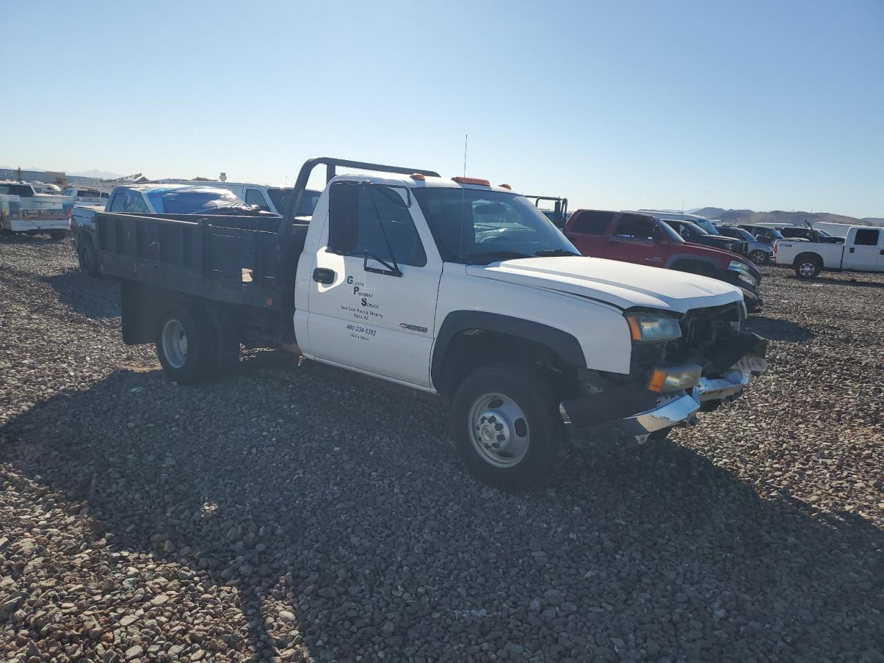2003 Chevrolet Silverado VIN 1GBJC34U63E201813 Copart auction photo, front end / all over damage thumbnail 4