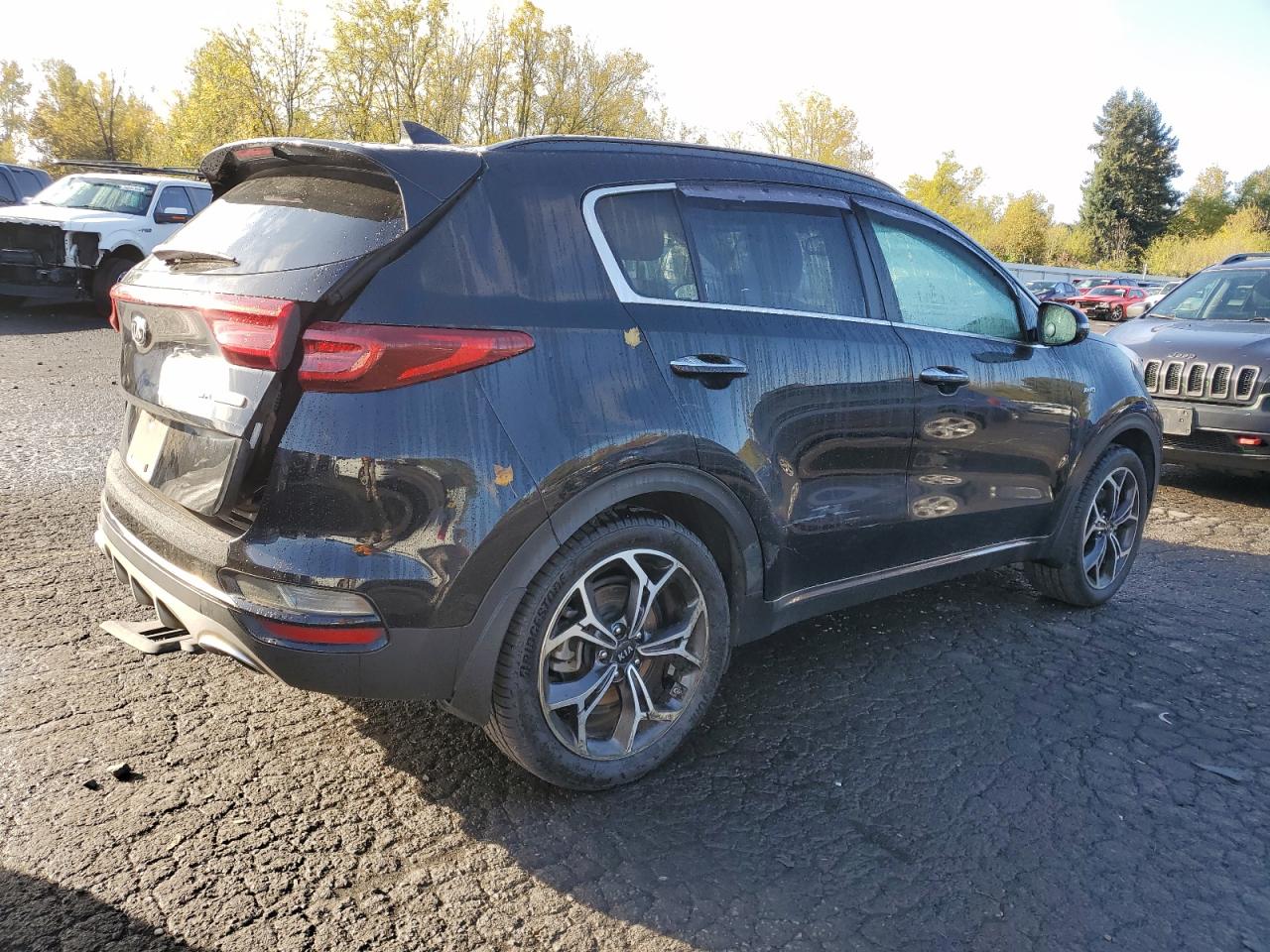 2022 KIA Sportage VIN KNDPRCA62N7993640 Copart auction photo, rear end / side damage thumbnail 3