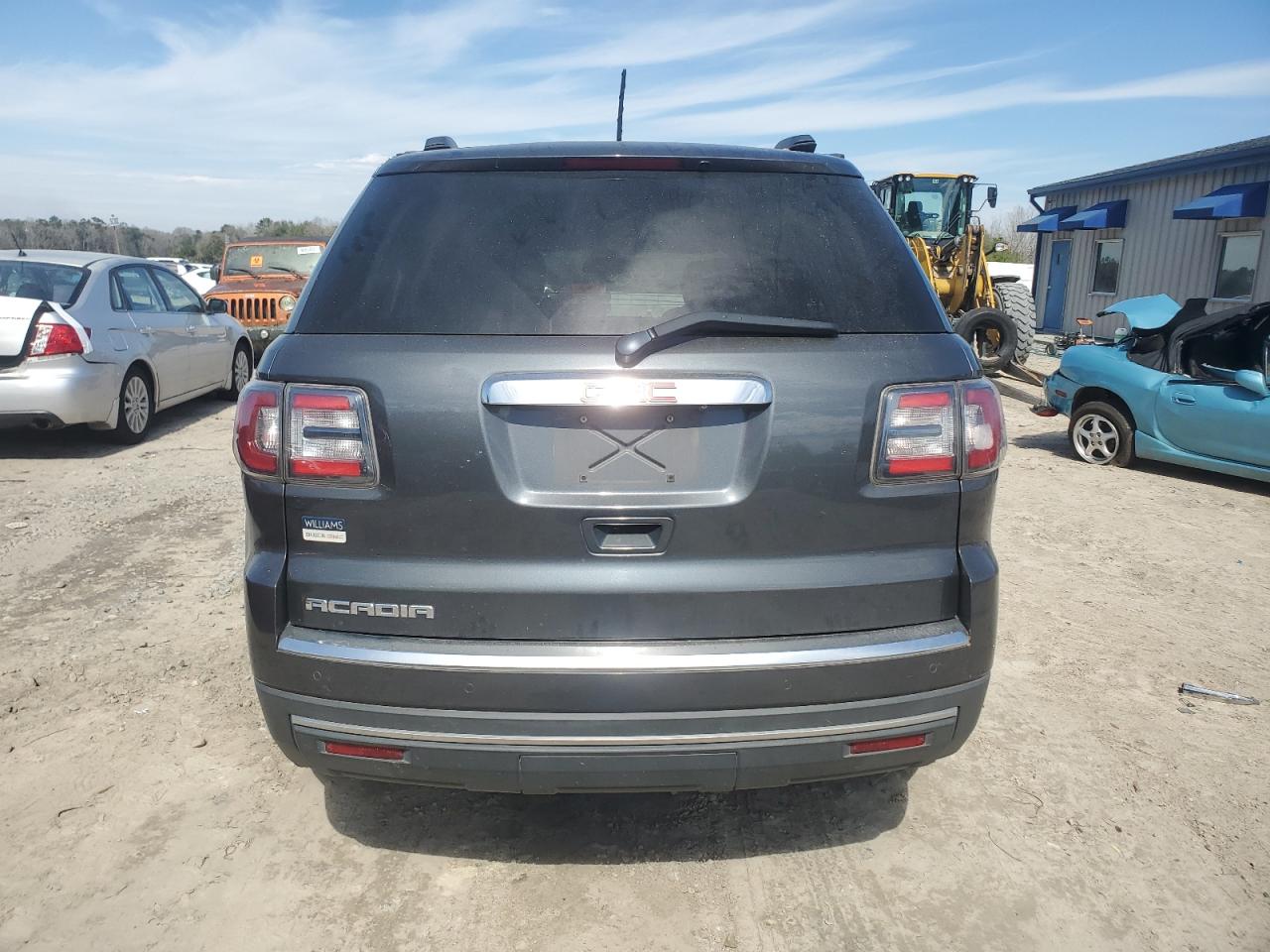 2013 GMC Acadia VIN 1GKKRRKDXDJ185438 Copart auction photo, top/roof / front end damage thumbnail 6
