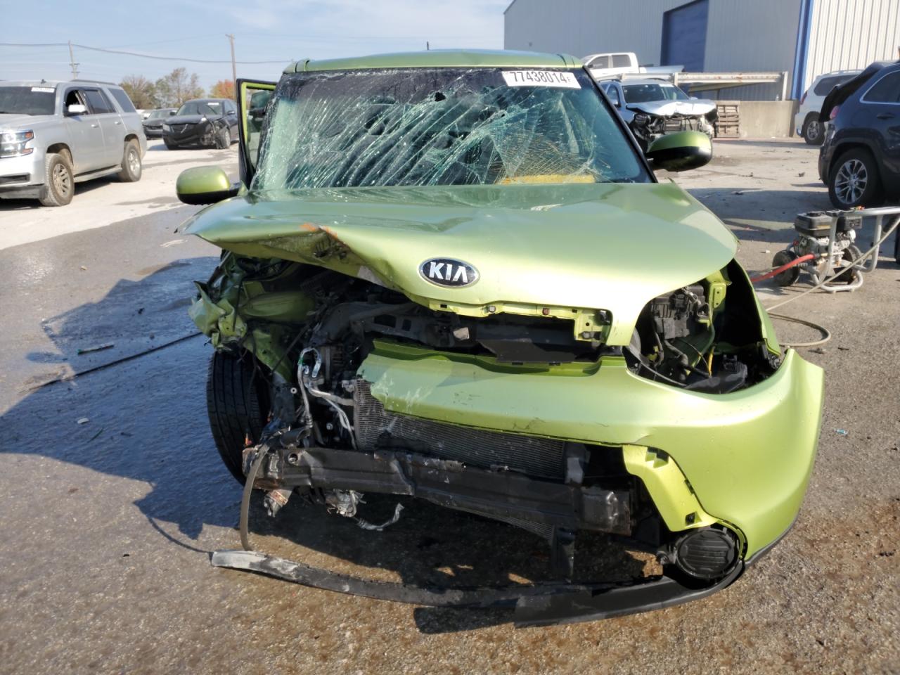 2015 KIA Soul VIN KNDJP3A51F7815142 Copart auction photo, front end / all over damage thumbnail 5